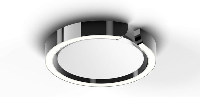 Occhio Mito Soffitto 20 UP LED-Deckenleuchte in Dark Chrome mit weißem mattem Cover und Occhio air Modul für breit abstrahlendes Licht (2700K - 4000K) - Bild 1