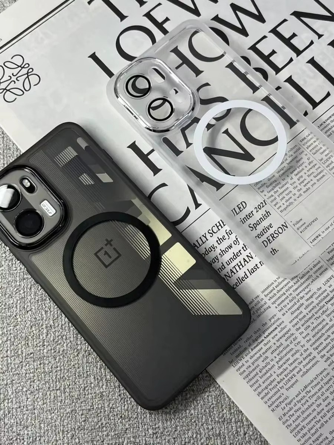 Stoßfeste Magnethülle für OnePlus 15, 15R, 13 und 12R in Schwarz, mattiert und transparent mit Objektivschutz - Bild 4