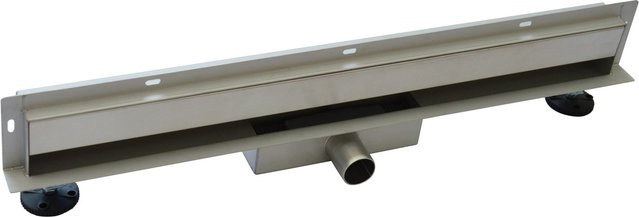 Verosan Wandablauf-Komplettset aus Edelstahl in Silber, befliesbar, Breite: 60 cm - Bild 1