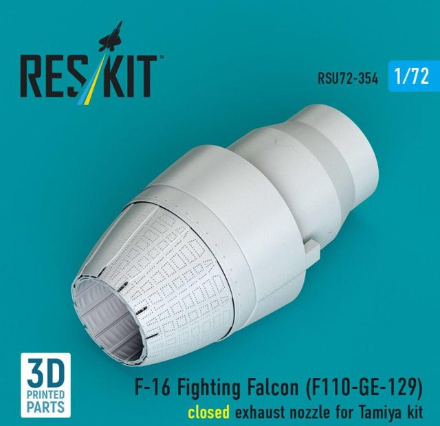 Tamiya F-16 Fighting Falcon (F110-GE-129) closed exhaust nozzle, 3D Printed - Bild 1