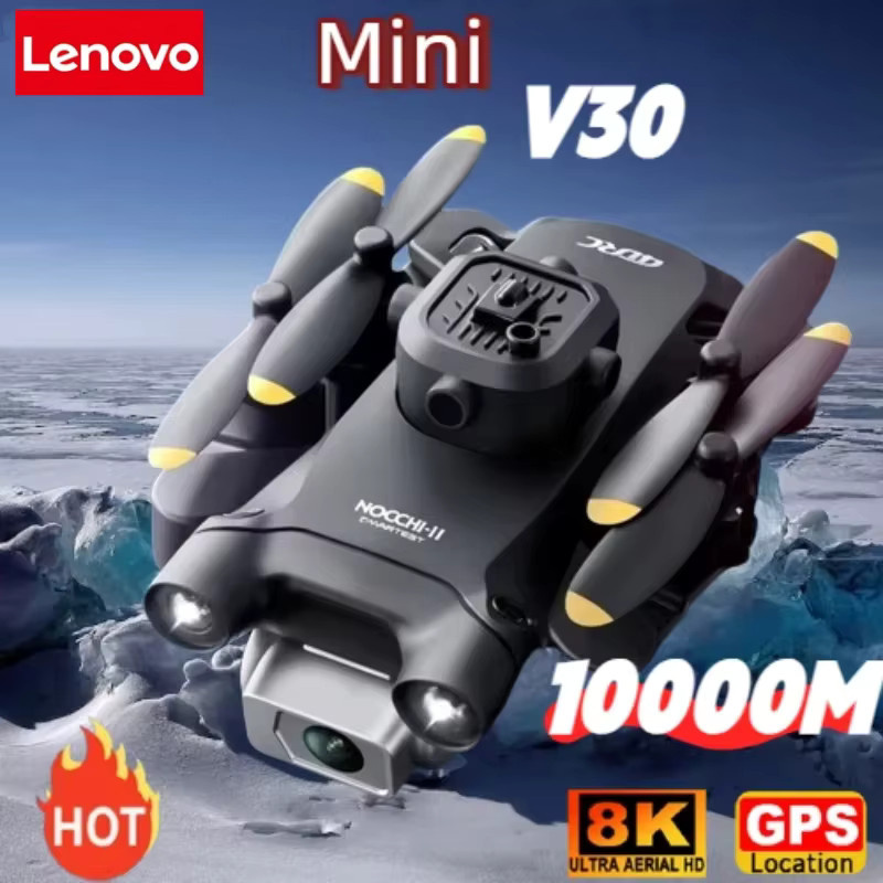 Lenovo Mini V30 Drohne 8K Luftbild-HD Professionelle GPS-Drohne mit VR und fünfseitiger Hindernisvermeidung in Schwarz - Bild 2