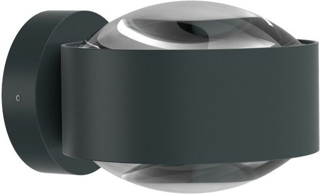 Top Light Puk Maxx Wandleuchte LED in Anthrazit matt mit klarem Glas und warmweißem Licht (2700K) - Bild 1