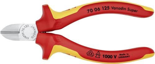 Knipex VDE Seitenschneider mit Facette 70 06 125 isoliert 125 mm - Bild 1