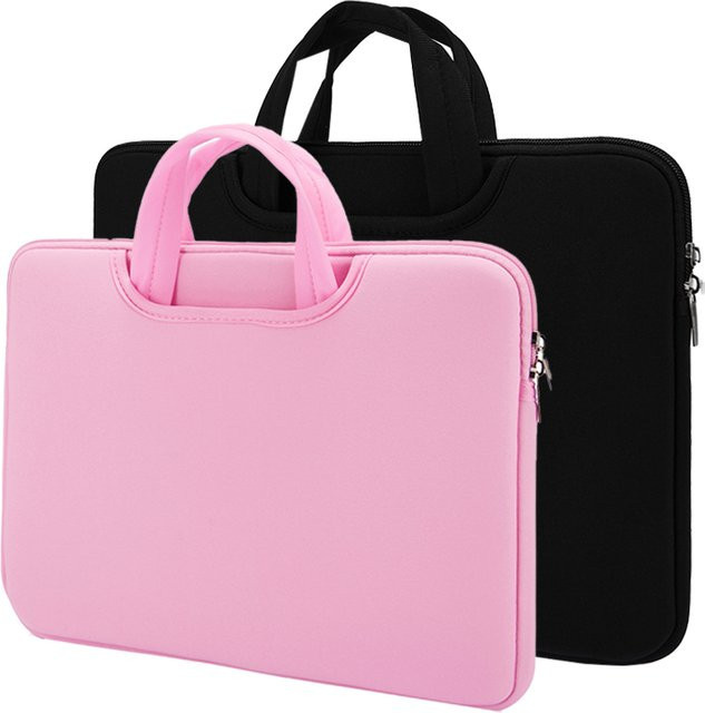 Leichte Laptop-Tasche für 16 und 17 Zoll Computer mit praktischer Vordertasche für Maus und Zubehör, Farbe: Schwarz - Bild 1