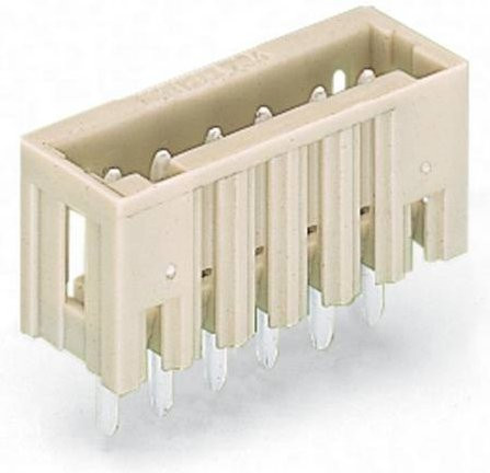WAGO Stiftleiste 2140 Standard, Rastermaß 3.50 mm, 100 Stück, grau/beige - Bild 1