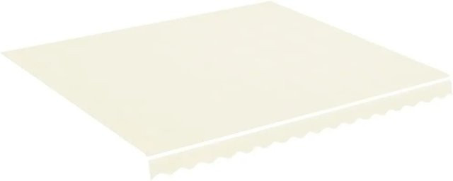 DELUKE Markisenbespannung aus Polyester mit Volant, wasserabweisend und reißfest, Farbe: Creme, B x H: 400 x 350 cm - Bild 1