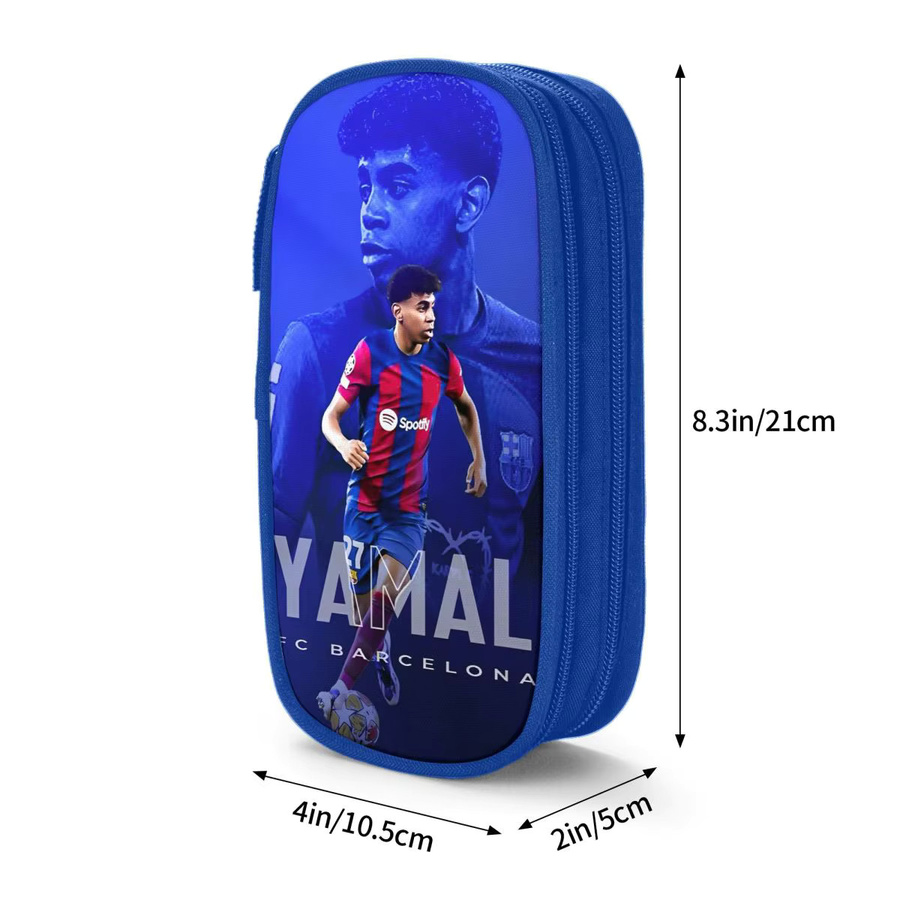 Y-Yamal Stiftbox blau mit großem Fassungsvermögen und Reißverschluss für Schule und Sport - Bild 3