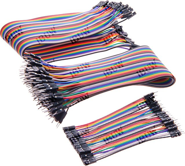 Dupont Jumper-Kabel Set für Arduino DIY-Kit in Mehrfarbig mit 40-Pin Stecker auf Stecker, Stecker auf Buchse und Buchse auf Buchse in den Längen 10 cm, 20 cm und 30 cm - Bild 1
