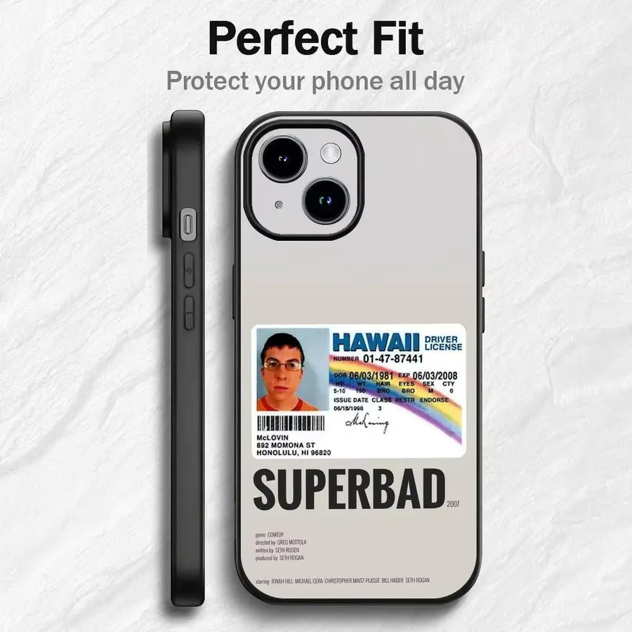 Mclovin Superbad Handyhülle aus weichem TPU für iPhone 17 16 15 14 13 12 Pro Max Plus Mini - Bild 2