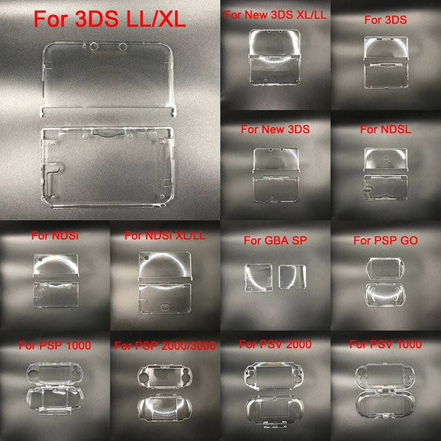 Transparente Schutzhülle aus Kristall-Kunststoff für Nintendo NDSL, NDSi, NDSi XL, 3DS, 3DS XL und New 3DS/New 3DS XL - Bild 1