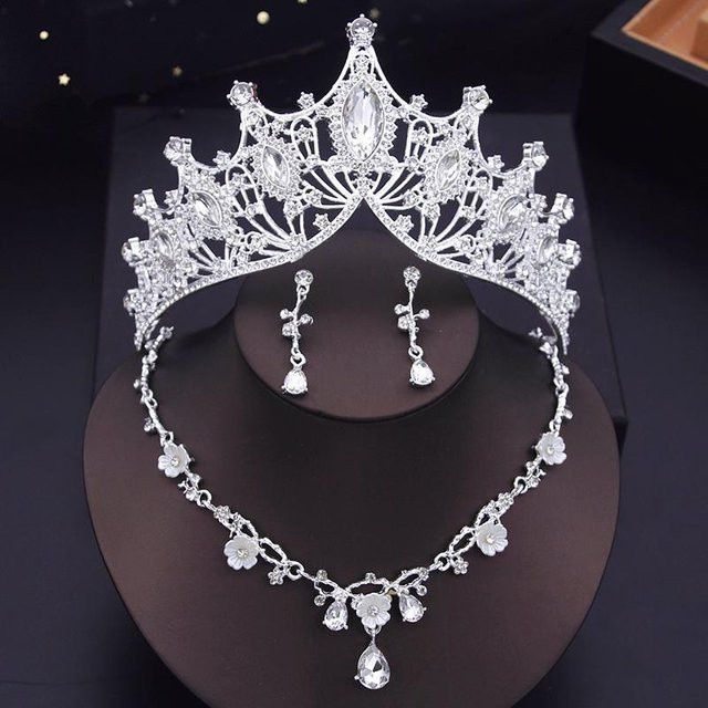 YIRAN Jewelry Schmuck-Set, Goldfarben, Messing, Kristall, Damen - Bild 1