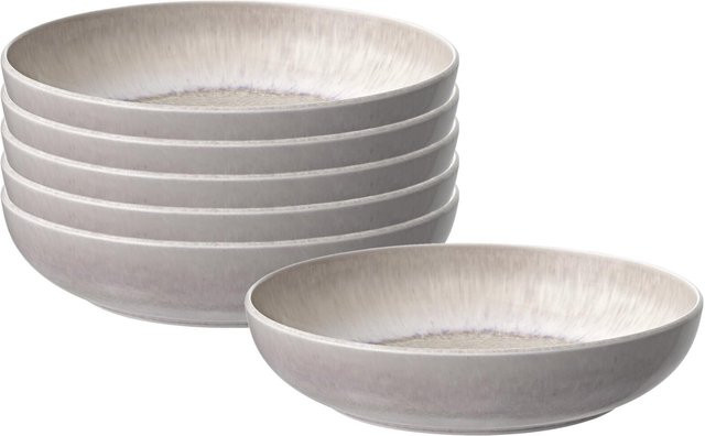Villeroy & Boch like. Pastaschalen Perlemor Sand Beige, 6er Set, Durchmesser: 22,2 cm - Bild 1