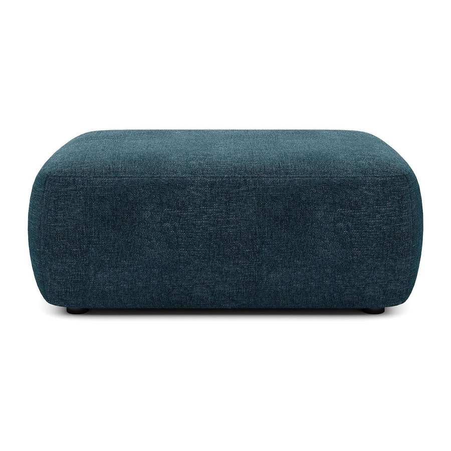Vente-unique Sitzhocker Daviso Blau B: 100 cm, H: 38 cm, T: 68 cm - Bild 2