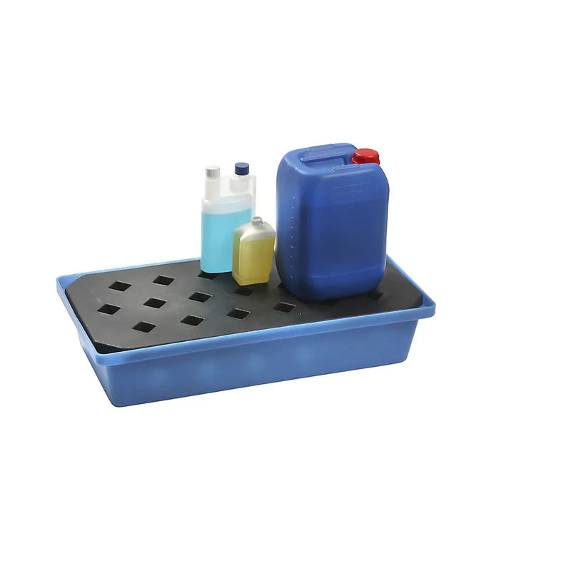 Emtez PE-Auffangwanne mit Rost für Kleingebinde in Blau, B/T/H: 80,5 x 40,5 x 17 cm - Bild 2