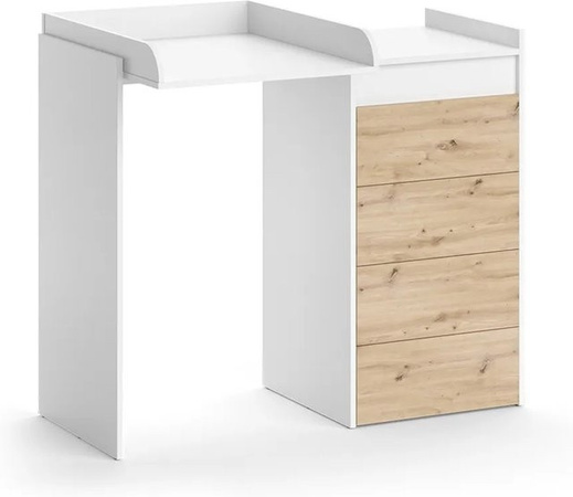 Vicco Waschmaschinenschrank Alf für Badezimmer und Waschküche in Weiß und Eiche mit 4 Schubladen, B/H: 116 x 98 cm