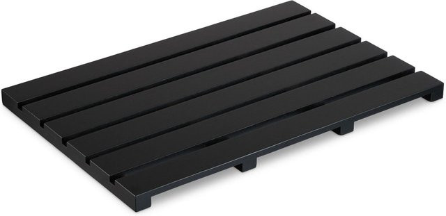 Relaxdays Badematte aus Bambus in Schwarz, B/T/H: 54 x 36 x 3,5 cm - Bild 1