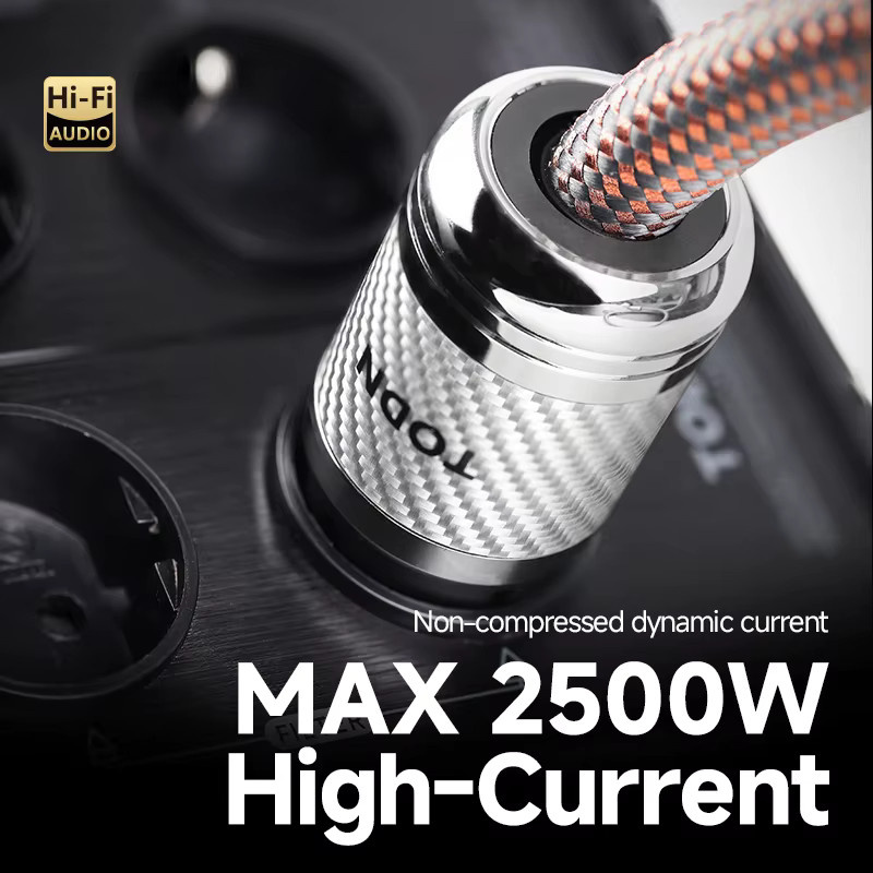 TODN HiFi-Stromkabel EU/US-Serie 7N mit versilbertem OCC-Leiter für DAC, Verstärker und Stromfilter - Bild 4