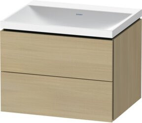 Duravit L-Cube Badmöbel-Set in Vitriumn, Farbe: Medium Egg, Wandmontage, 2 Schubladen, B: 60 cm, T: 48 cm, H: 48 cm - Bild 1