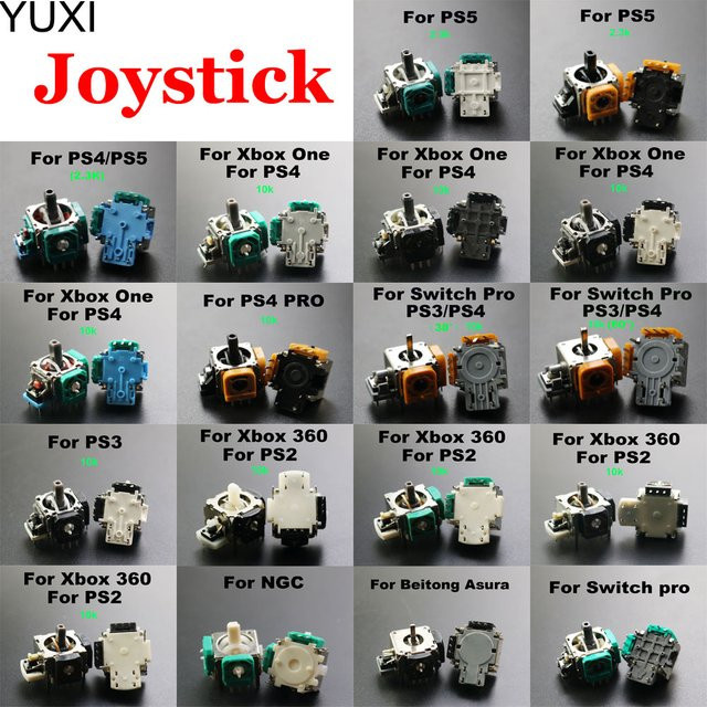 YuXi 3-Pin 3D Analog Stick Joystick Rocker Sensor Modul Ersatz für Xbox One, Nintendo Switch Pro und NGC Controller in Multicolour - Bild 1