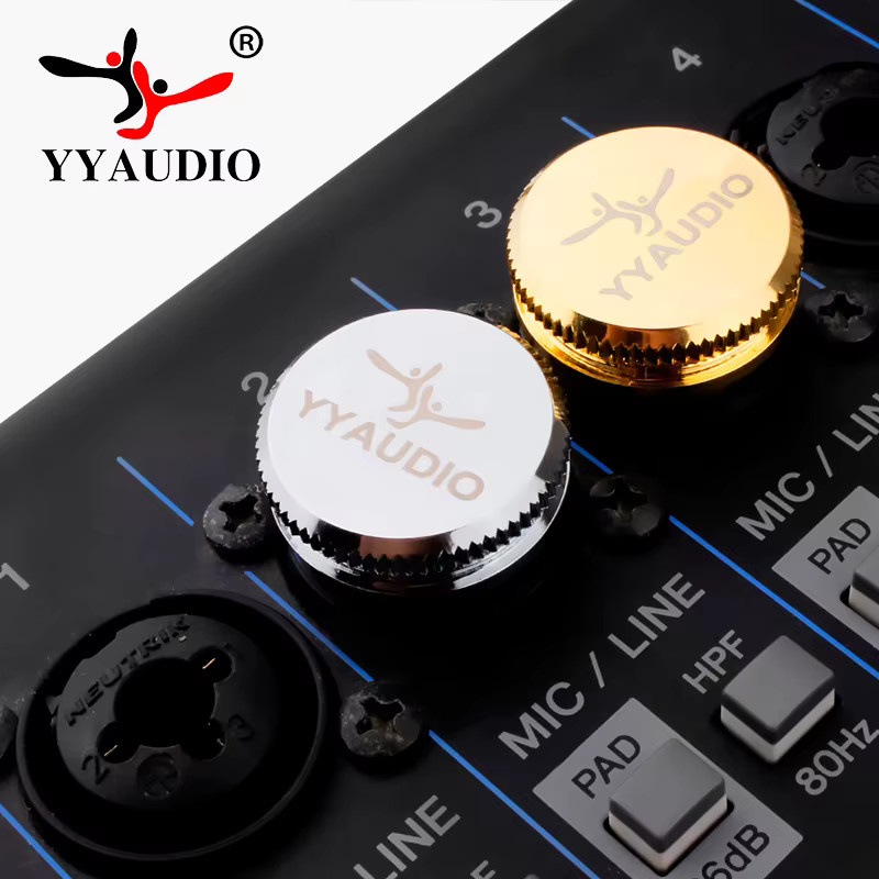YYAUDIO Hochleistungs-XLR-Abschirmkappe aus reinem Kupfer, vergoldet oder verrhodiniert für Stecker und Buchsen in Gold oder Silber - Bild 2