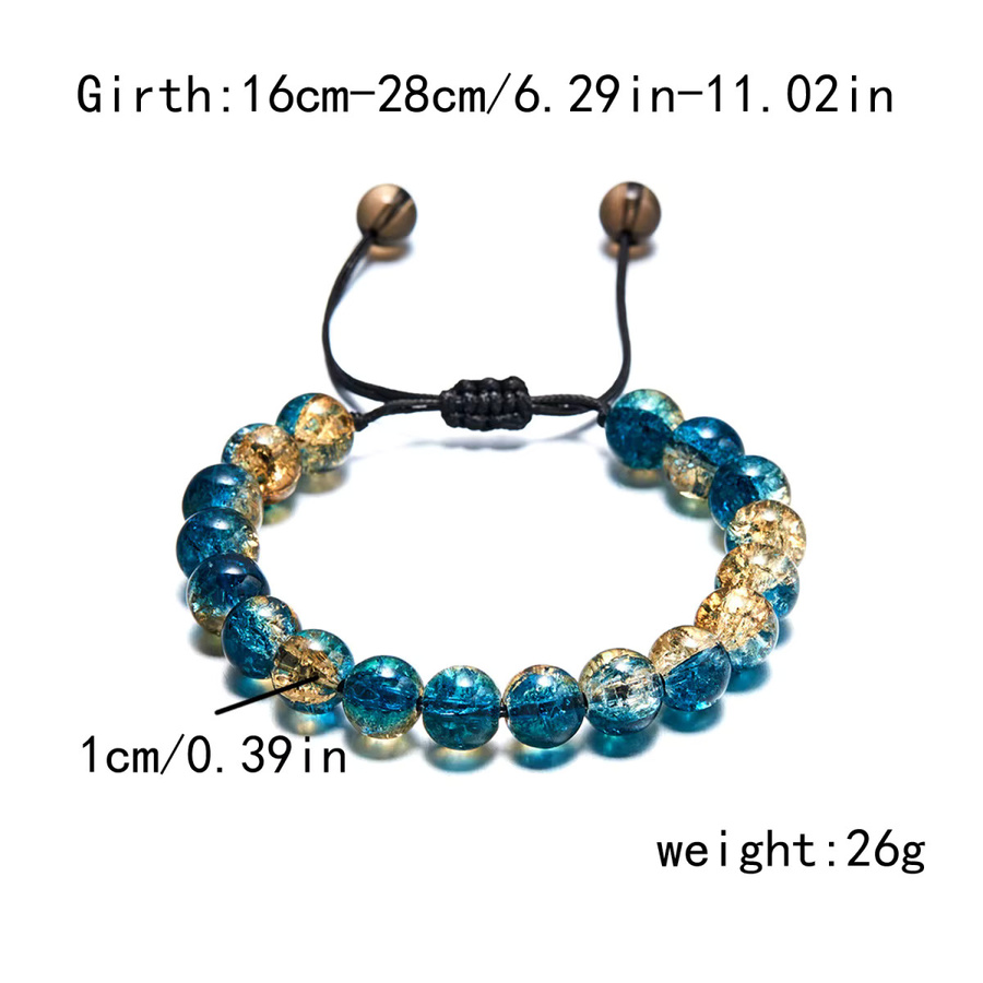 Rinhoo Armband, Bunte Kristall Glas Perlen, Unisex - Bild 2