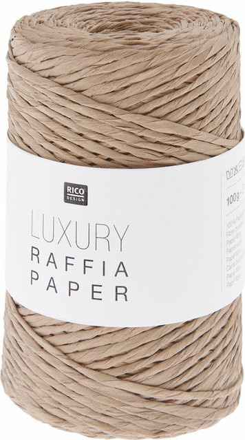 Rico Design Luxury Raffia Paper in Nougat und Beige - Bild 1