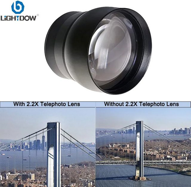 Light dow Tele Konverter Objektiv 2,2x für Canon EF Mount, Schwarz - Bild 1