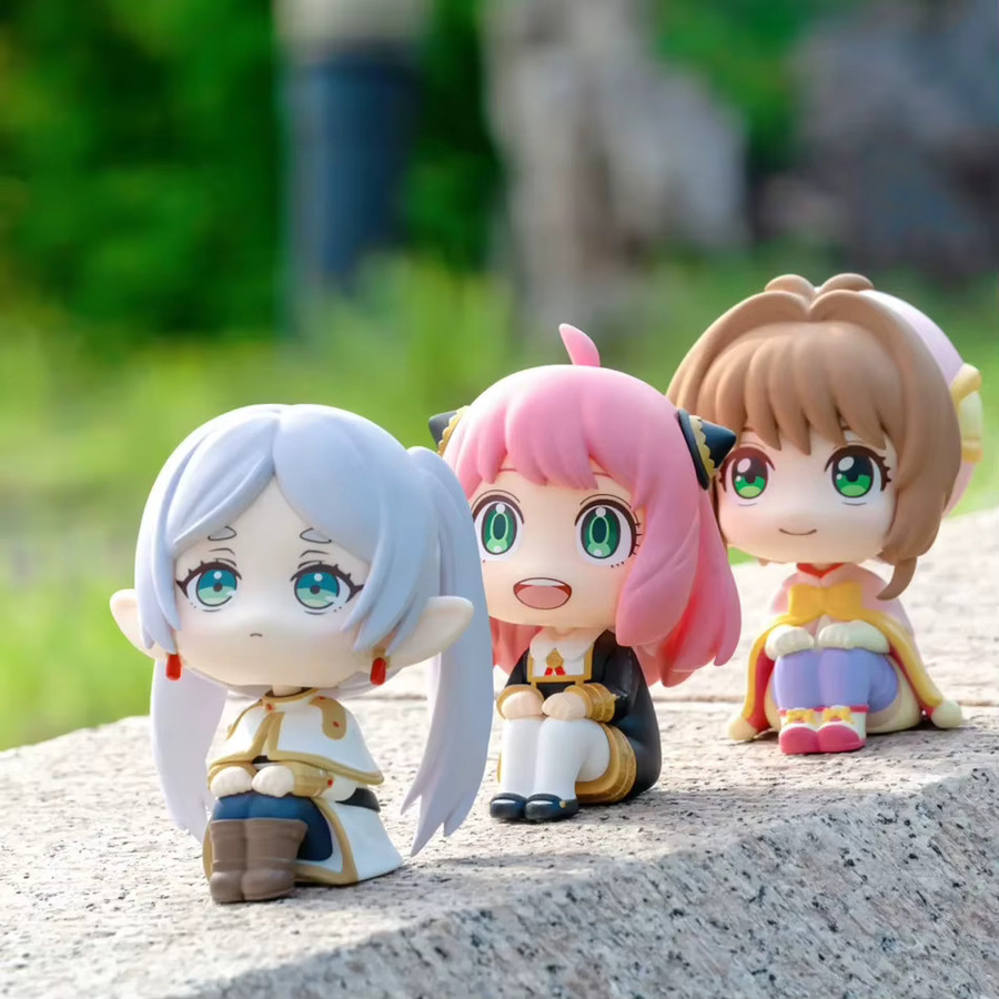 Bandai Frieren, SPY×FAMILY Anya Forger & Cardcaptor Sakura, Anime-Chibi-Sitzfiguren, PVC-Sammelfiguren - Bild 3