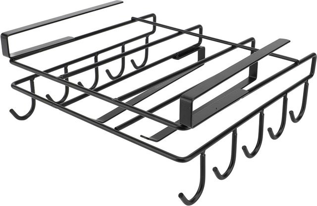 CosyHome Hängendes Schneidebrettgestell aus Metall als Mehrzweck-Küchenorganisator für Schneidebretter und Topfdeckel in Schwarz - Bild 1