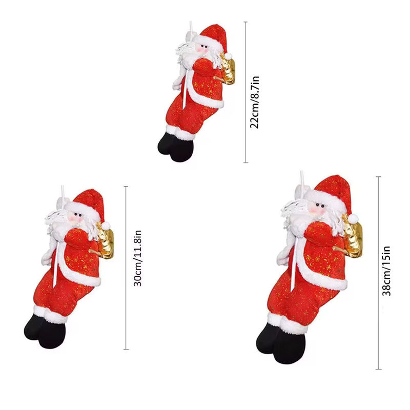Roter Weihnachtsmann als hängendes Plüsch-Hängeornament aus Textil für deine Weihnachtsdekoration - Bild 6