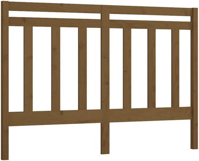 vidaXL Kopfteil aus Kiefer-Massivholz in Honigbraun, rustikales Design, B: 141 cm, H: 100 cm, T: 4 cm - Bild 1