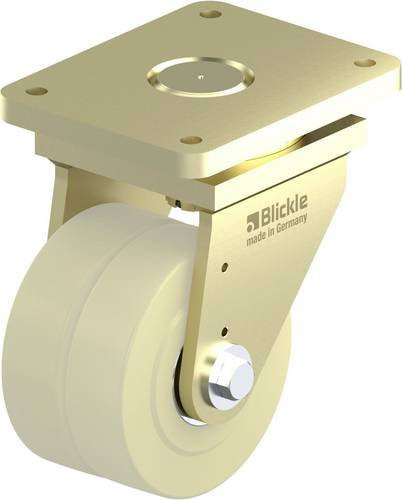 Blickle Schwerlast-Doppel-Lenkrolle LSD-GSPO 400K mit Rad-Durchmesser 400 mm und 20000 kg Tragfähigkeit in Weiß/Beige - Bild 1