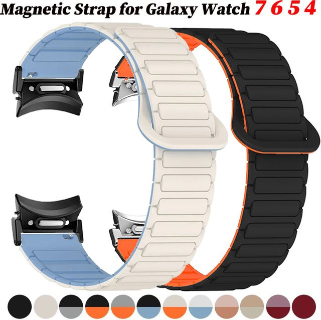 CHIICSMART Uhrenarmband Silikon, Magnet, Schwarz, Samsung Galaxy Watch - Bild 1