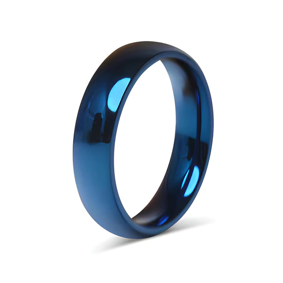 Ring Edelstahl, blau, Vintage, Unisex - Bild 2