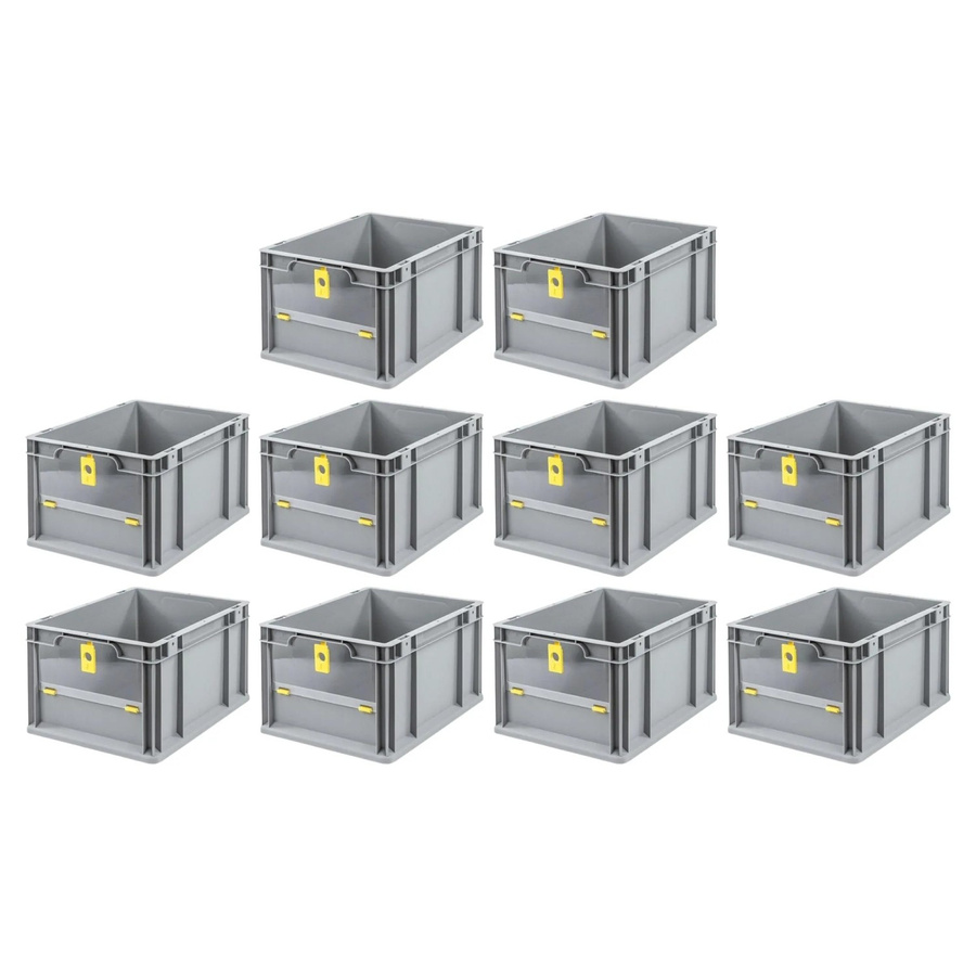PROREGAL SparSet 10x Eurobox NextGen Insight Cover Eurobehälter in Gelb, H x B x T: 22 x 30 x 40 cm, 20 Liter - Bild 2