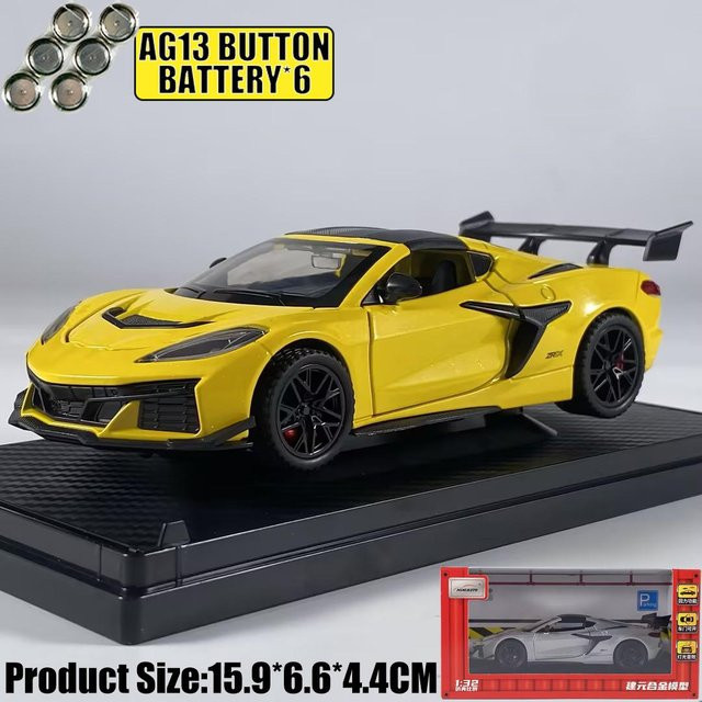 Linyi toy car Chevrolet Corvette C8 Zr1X, Modellauto, 1:32, Metall, ab 14 Jahre - Bild 1