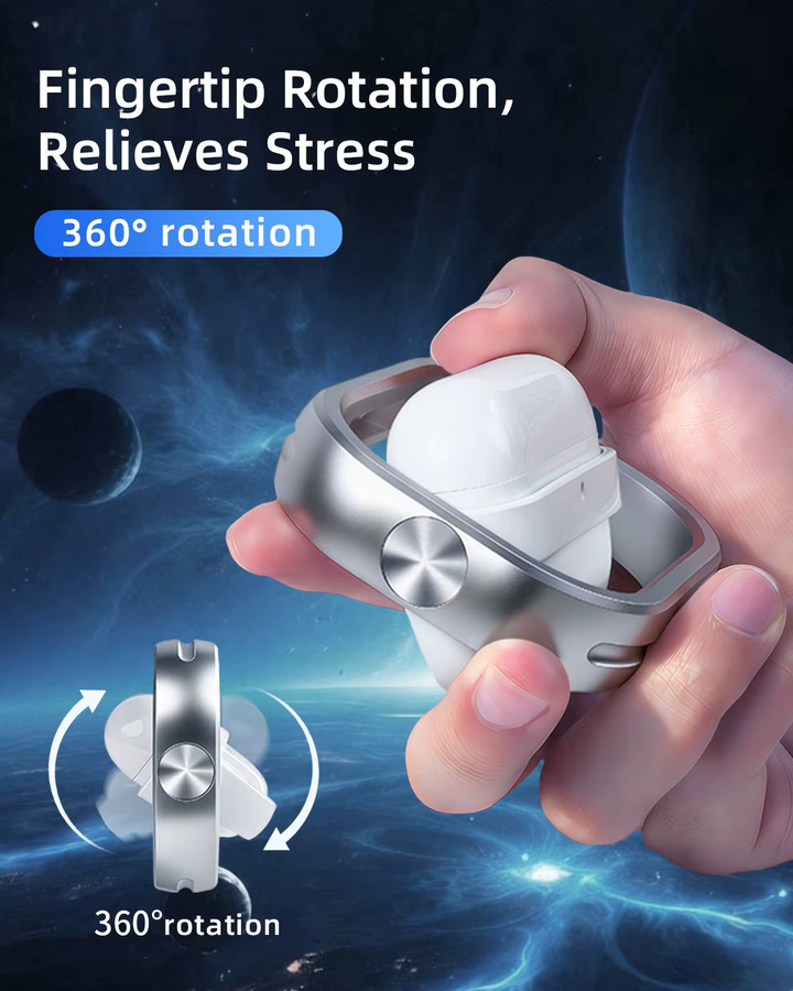 Oatsbasf Kopfhörer-Schutzhülle mit Fingerspitzenrotation in Silber zur Stressreduktion - Bild 4