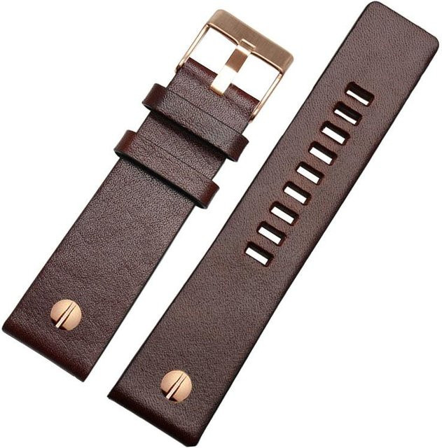 Diesel Uhrenarmband Echtleder, Schwarz, Herren, 30 mm - Bild 1