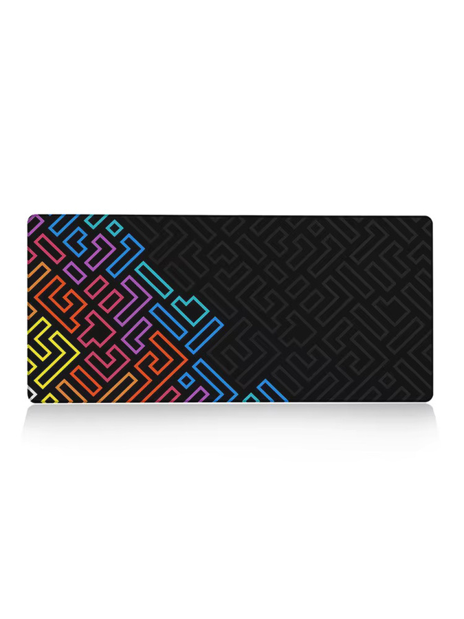 Riccu XXL Mauspad mit kariertem Graffiti-Design in Multicolour, große Gaming-Schreibtischunterlage mit HD-Druck für PC und Laptop - Bild 4