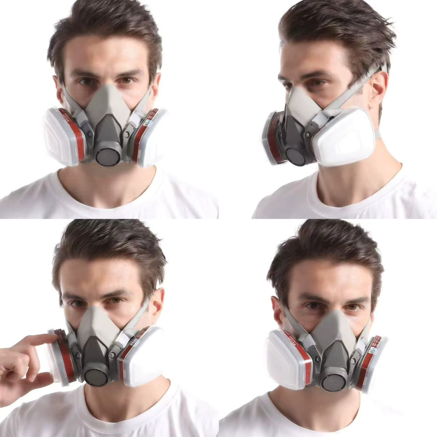 Dolphin Protect 15in1 Atemschutzmaske Halbmaske zum Schutz vor Staub, Gas und organischen Dämpfen für Maler- und Sprüharbeiten - Bild 6
