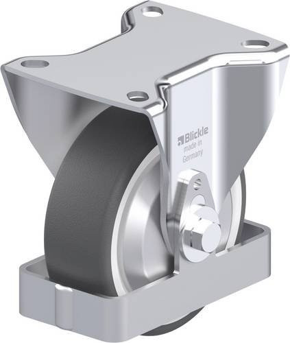 Blickle B-POTH 100R-FA-FS Stahlblech-Bockrolle in Silber mit 100 mm Rad-Durchmesser und 250 kg Tragfähigkeit - Bild 1