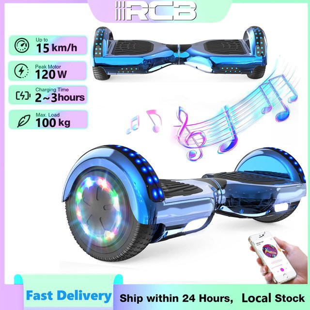 RCB Hoverboard, Elektrische Step, 6,5 Inch, Bluetooth, LED-Verlichting - Bild 1