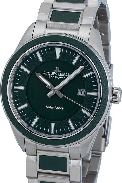 Jacques Lemans Armbanduhr, Solar, Edelstahl, Grün, 40 mm, Herren - Bild 1