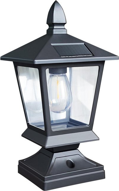 TOMTOP JMS Solar Gartenleuchte LED Säulenleuchte Schwarz wasserdicht IP65 - Bild 1
