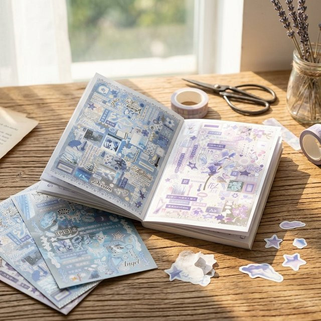 Matte Paper Dreamcore Stickerbuch im koreanischen Stil, Multicolour, Journal-Collage-Zubehör für Scrapbooking aus Papier - Bild 1