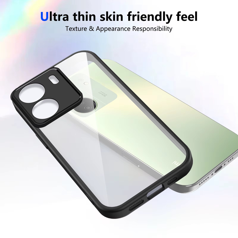 Xiaomi Poco C65 4G Schutzhülle aus Silikon mit transparenter matter Rückseite und Stoßfänger-Funktion - Bild 2
