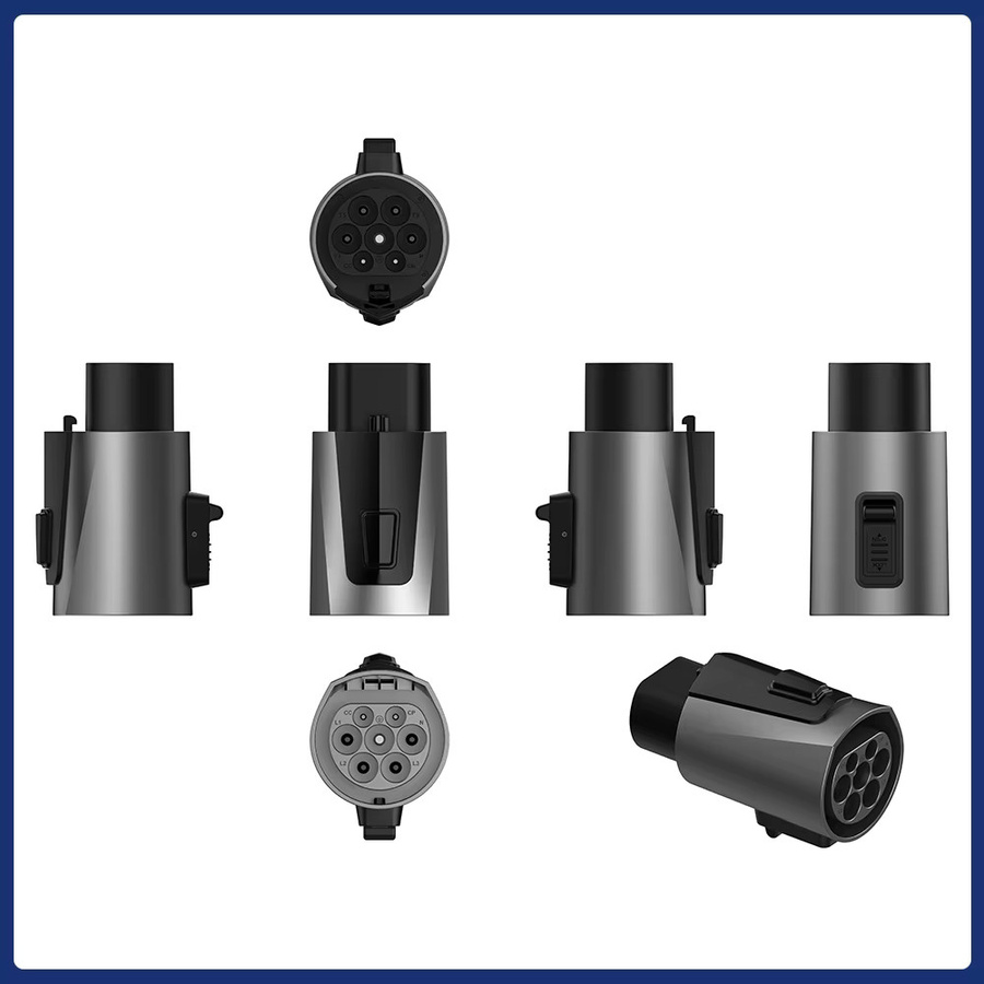 QIAO EV-Ladeadapter Typ 2 auf GB/T 32A 7kW 22kW IEC62196 Ladekonverter für chinesische Standardfahrzeuge mit Doppelstecker - Bild 5