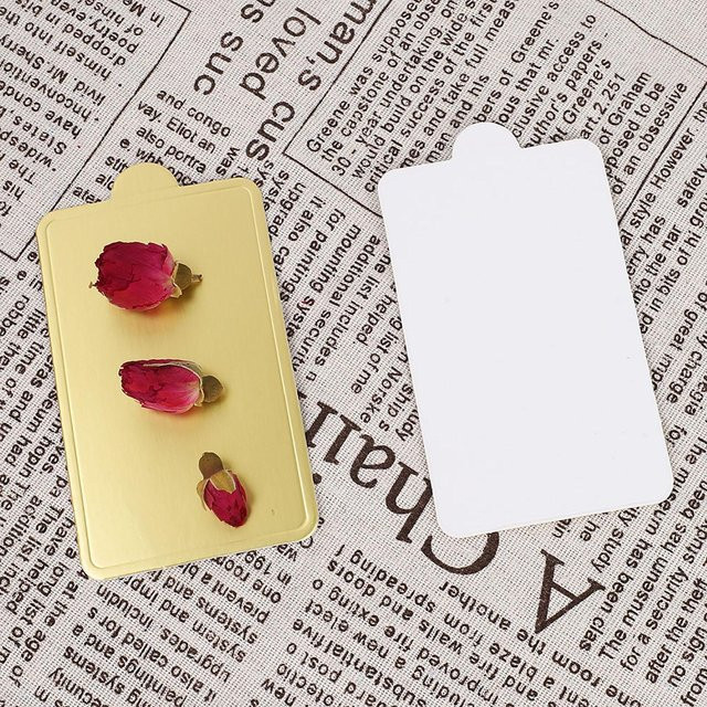 100 Stück mfySpace Dessert-Tabletts aus Papier in Gold und Beige für Mousse, Kuchen und Cupcakes - Bild 1