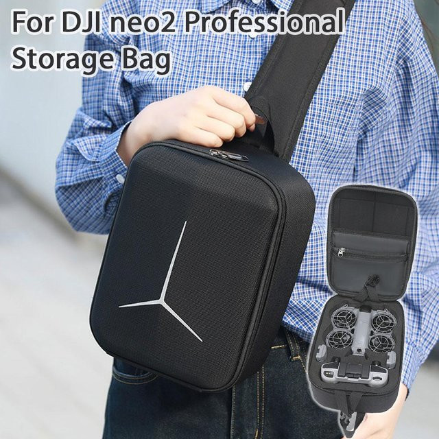 DJI Neo 2 Tragetasche und Aufbewahrungskoffer in Schwarz als Rucksack, Messenger oder Brusttasche für dein Zubehör - Bild 1