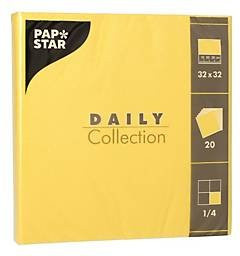 Papstar Servietten Daily Collection gelb, 20 Stück, 320 x 320 mm - Bild 1